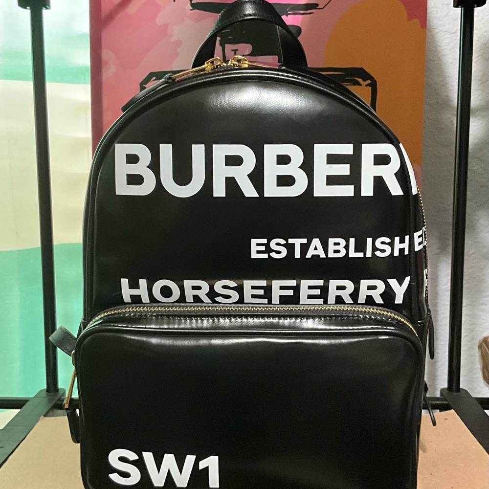 Burberry Horseferry Printed Coated Canvas Bacpack